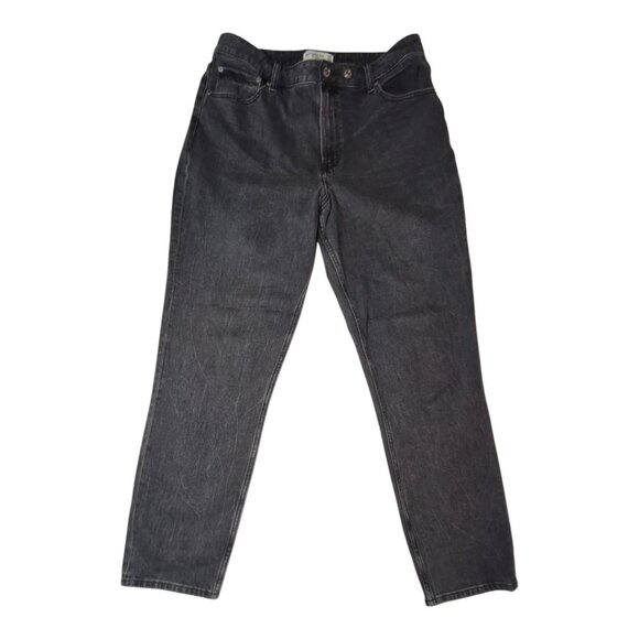 Abercrombie & Fitch High Rise Mom Jeans Womens Size 32/14 XL Curve Love Black - Picture 1 of 12